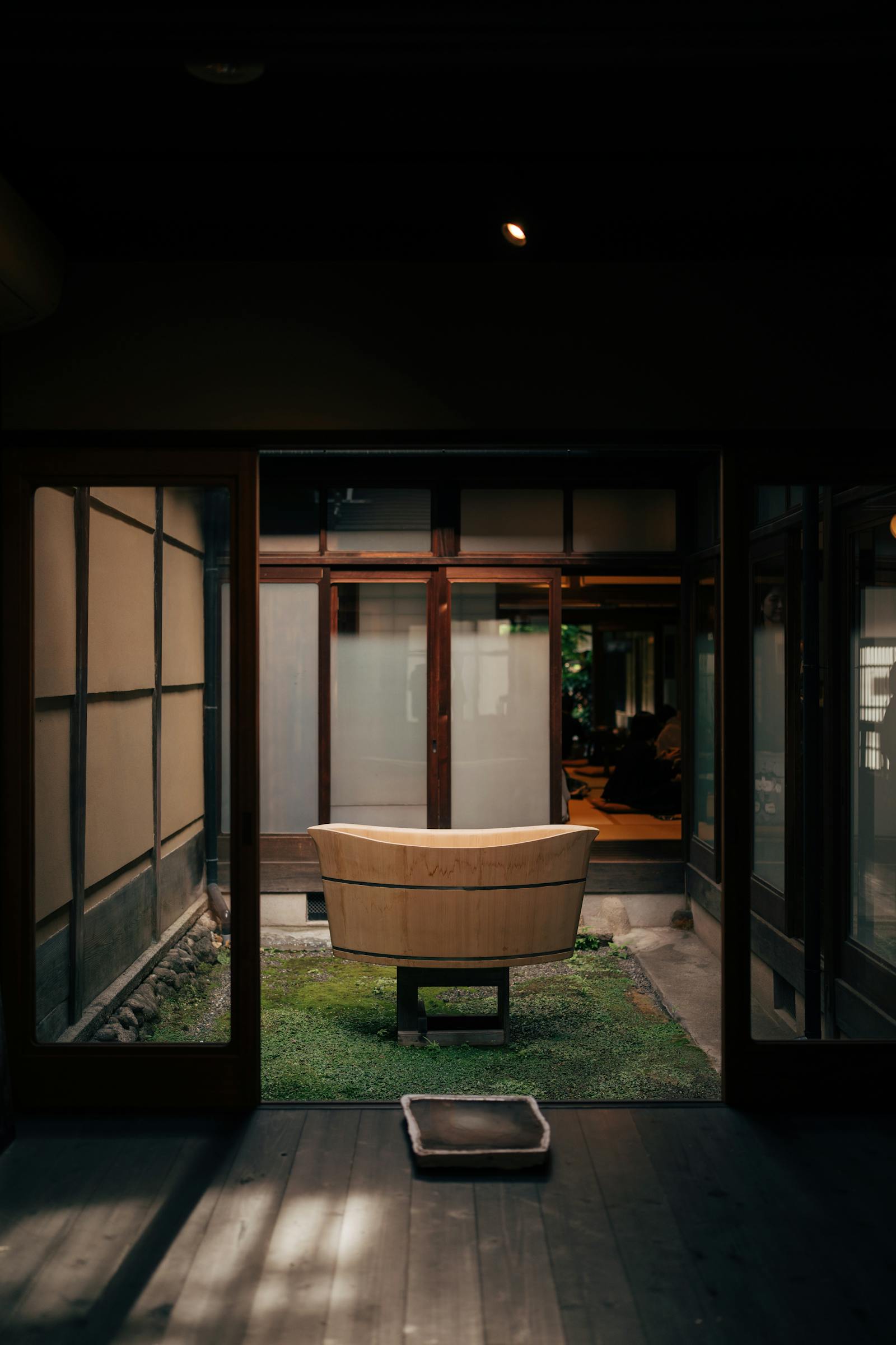 Private wooden onsen bath